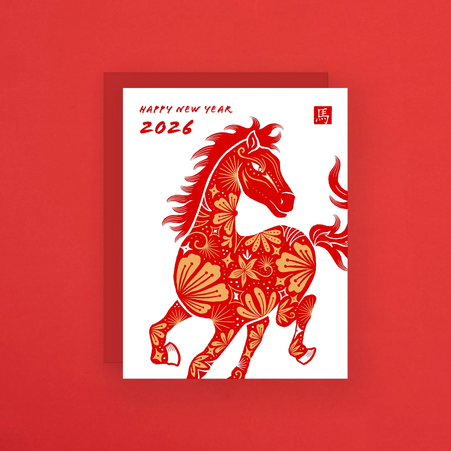 Year of the Horse New Year Card