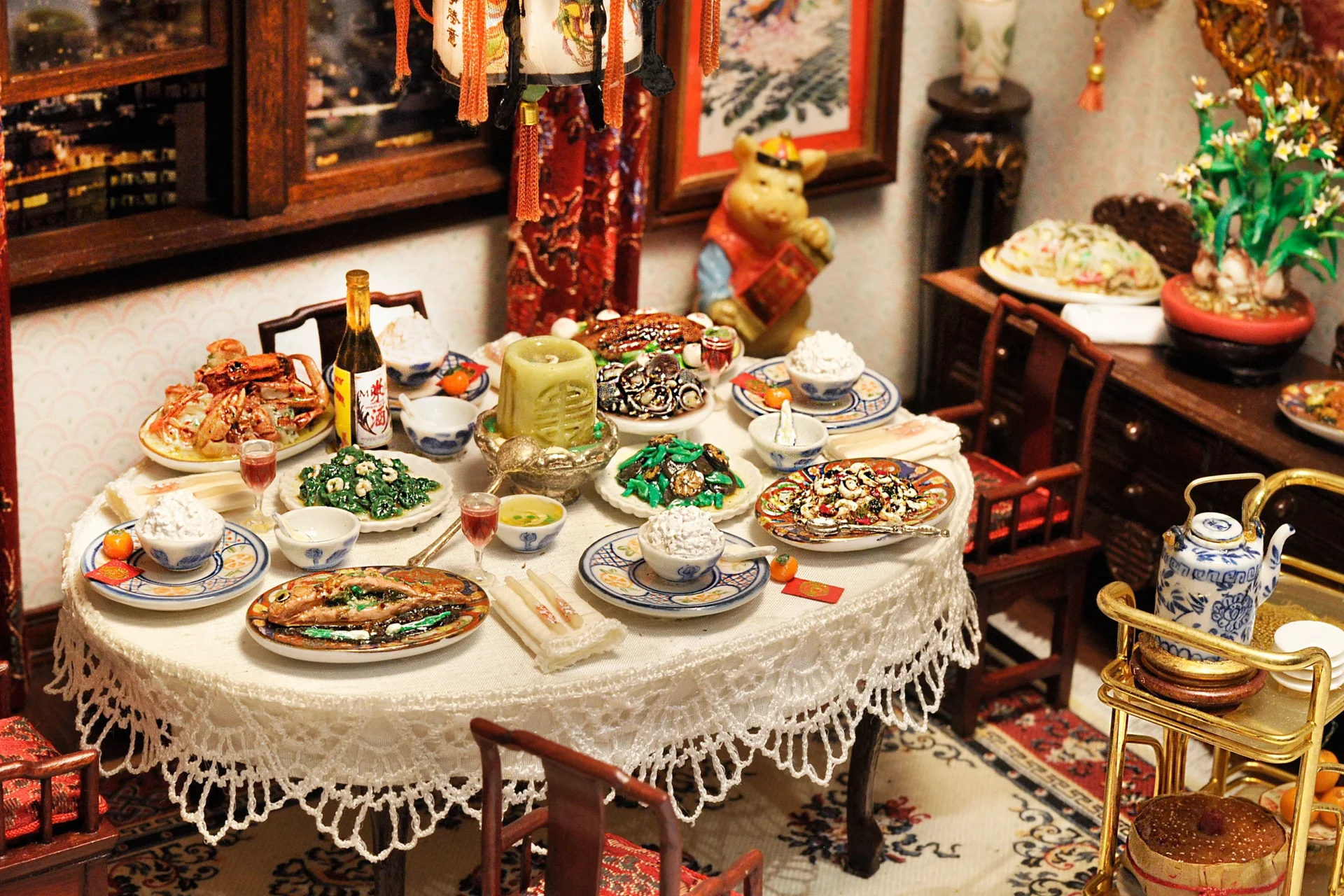 Frank Wong Postcard: Chinese New Year Dinner